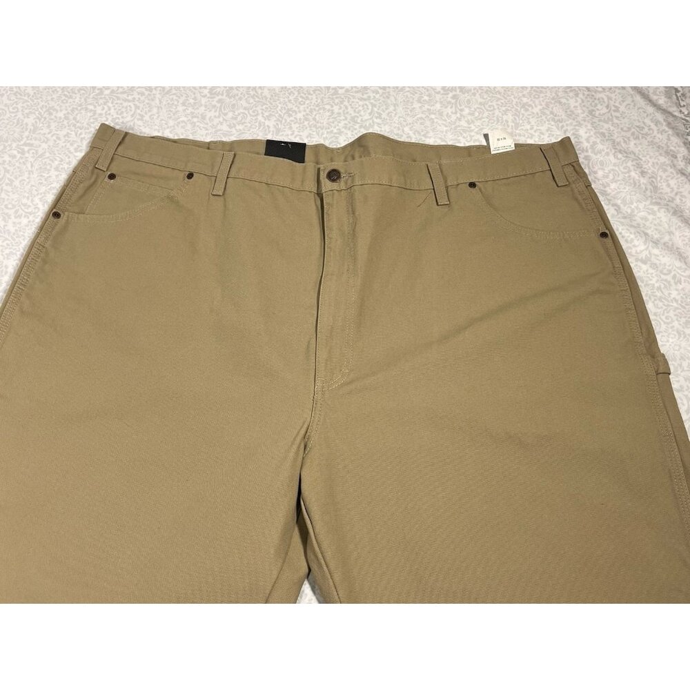NWT Dickies 50x32 Men’s Carpenter Pants Khakis Straight Leg Relaxed Fit Tan - Picture 5 of 11
